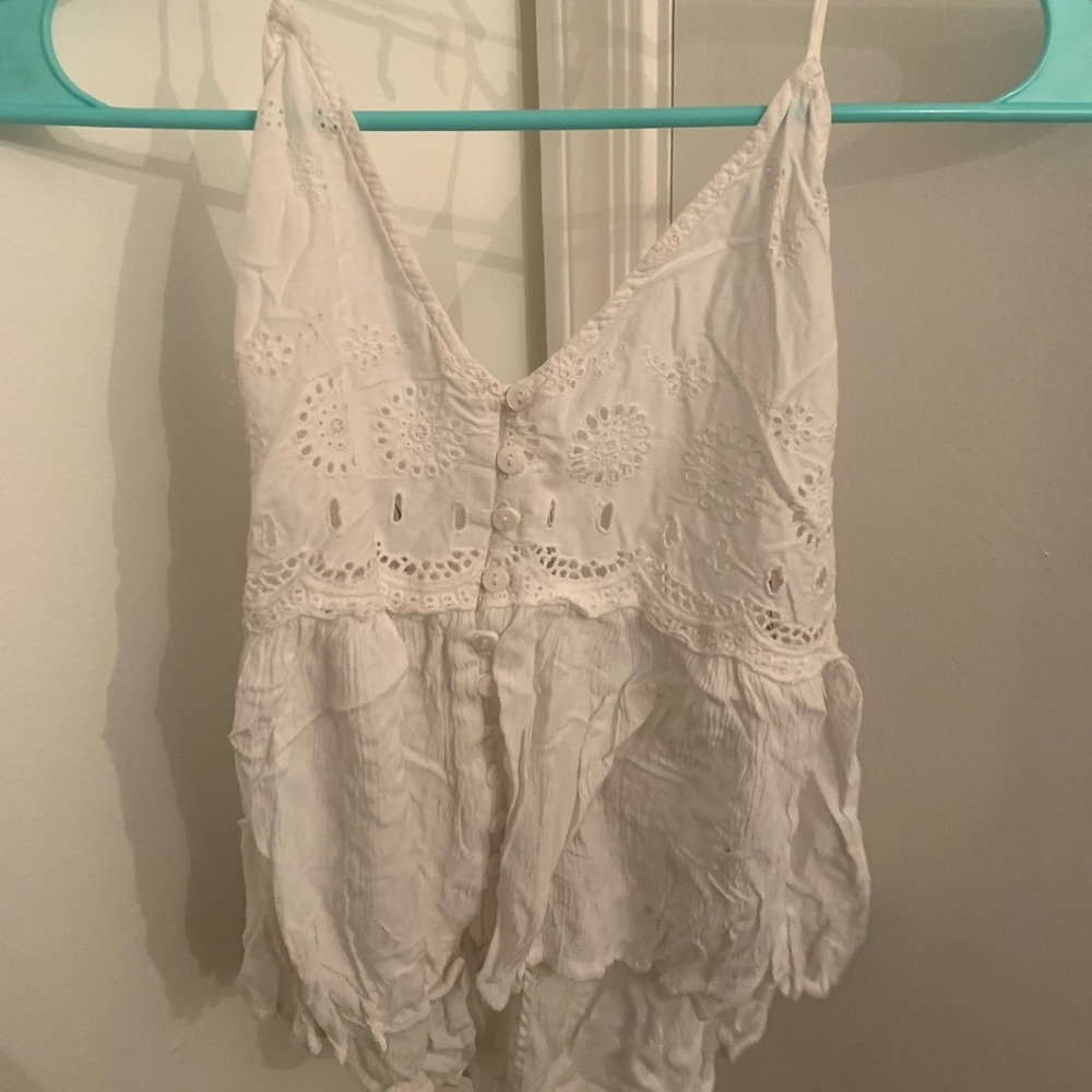 White tie around the neck tank